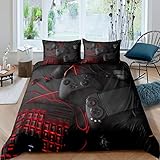 Game Comforter Cover Full Size Gamepad Bedding Set Game Console Modern Sci-Fi Style Duvet Cover for...