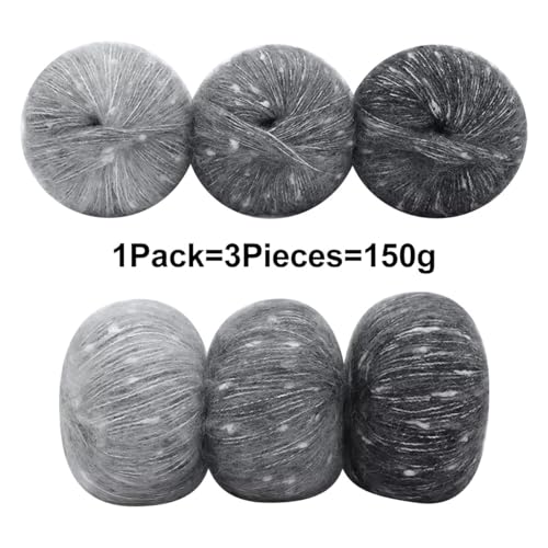 Hilo suave para tejer a ganchillo ovillo de 50g resistente para chalecos 3