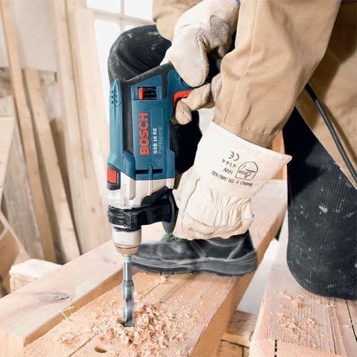 Bosch Professional Corded Impact DrillGSB 16 RE (240V, 750W, incl. Keyless chuck 13 mm, Auxiliary handle, Depth stop 210 mm, in Carrying case)