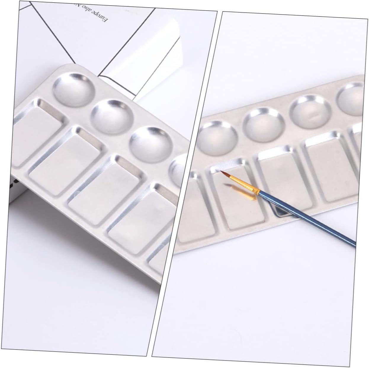 STOBOK 6pcs Aluminum Paint Tray Board for Student Art Projects Mixing Trays for Boys and Girls Professionals Birthday Parties