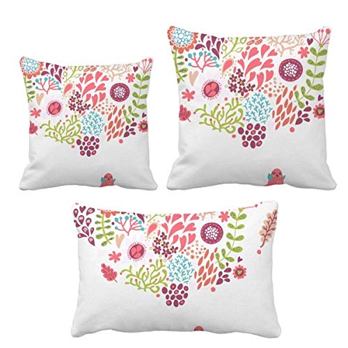 Housse de coussin oiseaux et fleurs pour décorer le canapé - 2