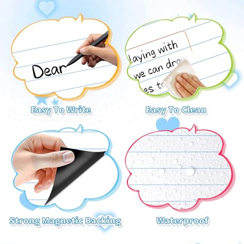 Carnet magnétique géant effaçable à sec ligné blanc pour enseignant - 6