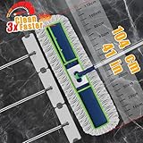 104cm Commercial Mops for Cleaning Floors, VIIWII Large Industrial Flat Mop with 150cm Long Handle 2 Heavy Duty Reusable Cotton Pads for Warehouse, Office, Hotel - Image 3