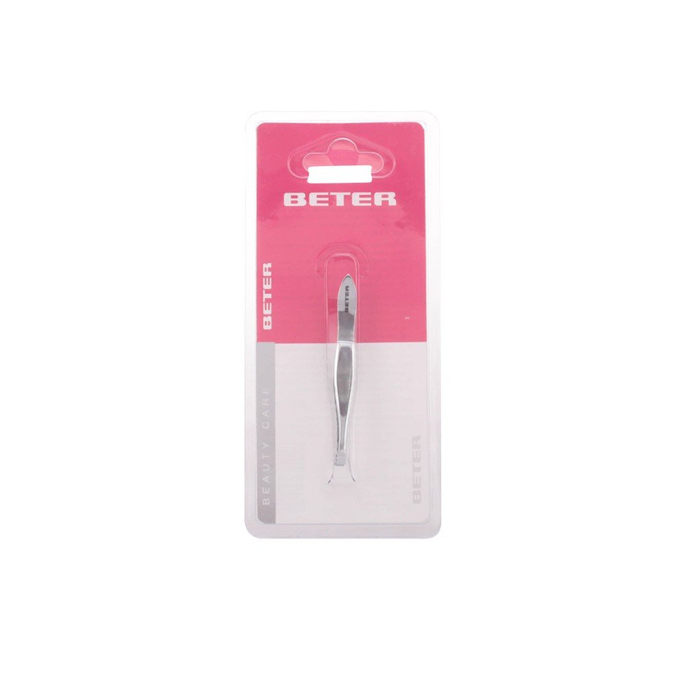 Beter - Pinza de depilar punta cangrejo, niquelada 7,8 cm.