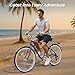 EOYOBIKE Cruiser Bike for Adults, 7-Speed Beach Cruiser Bicycle, 24/26 Inch Step-Through or High-Bar Frame, Comfort City Commuter Bike with Rear Rack, Fenders, Wide Saddle for Women & Men