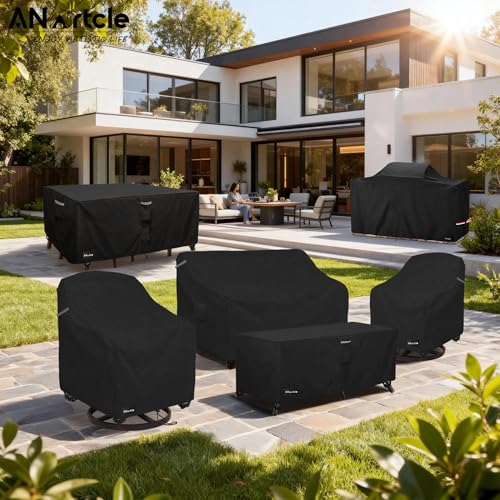 ANartcle Waterproof Extra Large Grill Cover for 98 Inch Island with Center Grill Head,600D Heavy Duty Waterproof All Weather Outdoorbar Island Kitchen Covers,Black by ANartcle - Used condition - Image 9