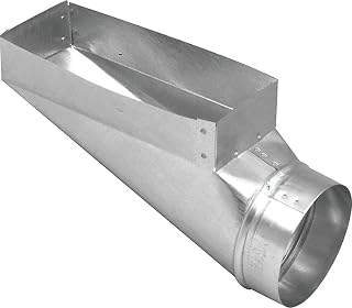 GV0651 End Boot - 4x10x4 Inches, 90-Degree Angle - Sturdy Steel Construction with Galvanized Finish - Essential for HVAC Ductwork