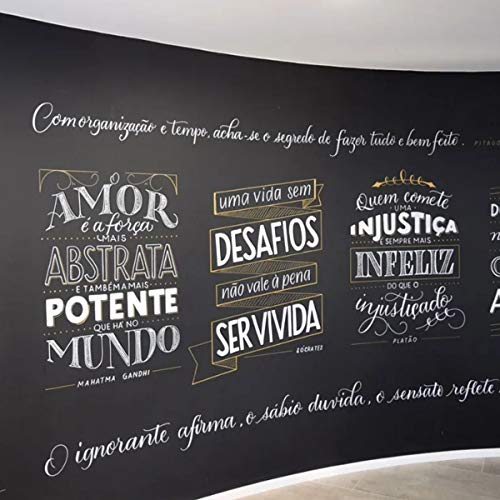Papel De Parede Quadro Negro Lousa Adesivo Vinil Lavável