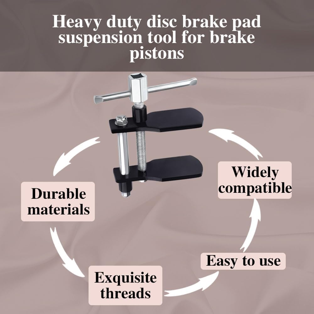 Brake Caliper Compression Tool, Caliper Piston Compressor Tool, Heavy Duty Brake Caliper Tool for Car Brake Piston Maintenance, Disc Brake Pad Spreader Caliper Piston Tool for Cars, Trucks, SUVs