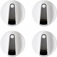LG Original Washing Machine Knob for LG Semi Automatic Washing Machine | Accessories & Spare Parts | Drain Spin Timer Switch Control Knob | Genuine OEM Replacement | White | Pack of 4