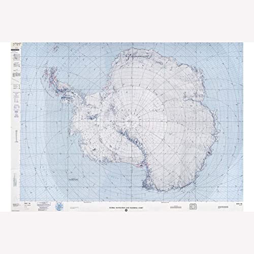 Antarctica, NOAA Map, Global Navigation & Planning Chart, 1985 - 24 x 36 inches