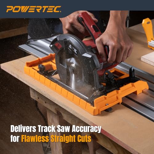 image for POWERTEC Universal Circular Saw Track Plate Compatible with Most Track