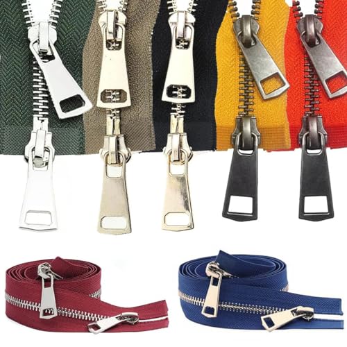 Fermeture éclair métal 5# double curseur séparable pour blouson - 5