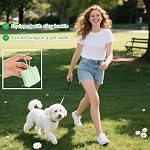 Cute Collapsible Silicone Dog Bowl with Carabiner - Portable Travel Pet Food & Water Dish for Walking, Hiking, Camping - Folds to Key Size, 350ml (Mint Green) - Image 7