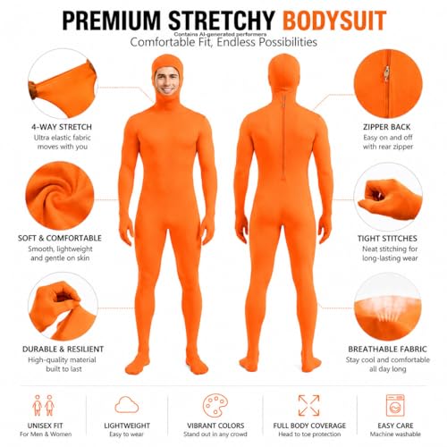 Image of VSVO Face Open Zentai Spandex Bodysuit