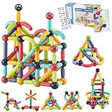 【Hoch Qualität Material】 Die bunten DIY Magnetische Bausteinset Magnetbausteine toys bestehen aus hochwertig ABS Plastik, bunt, Stark, BPA-frei, ungiftig und kein Geruch. Magnetischen Bausteine-magnet spielzeug sind entworfen mit Rillen auf die Oberfläche für einfach Greifend von Kinder. Stark magnetisch Kraft, einfach für Kleinkinder manipulieren und bauen mit, groß Größe verhindert Baby Von hinunterschluckend. Das magnetische spielzeug hat glatte Kanten und verletzt Kinderhände nicht.