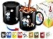 Cortunex. Morning Coffee Mug. 11 Ounce. Changing Color Mug. Ceramic Heat Sensitive Color Changing Coffee Mug Novelty Heat Sensitive Mug With A Lovely Cartoon Couples And 2 Cute Cats