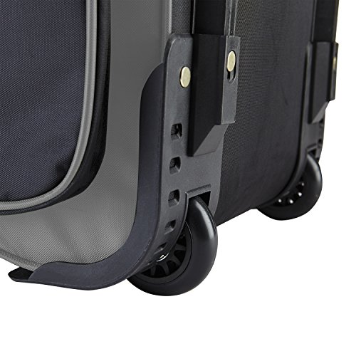 Travelers Club Xpedition 30 Inch Multi-Pocket Upright Rolling Duffel Bag, Charcoal Grey, 30-Inch