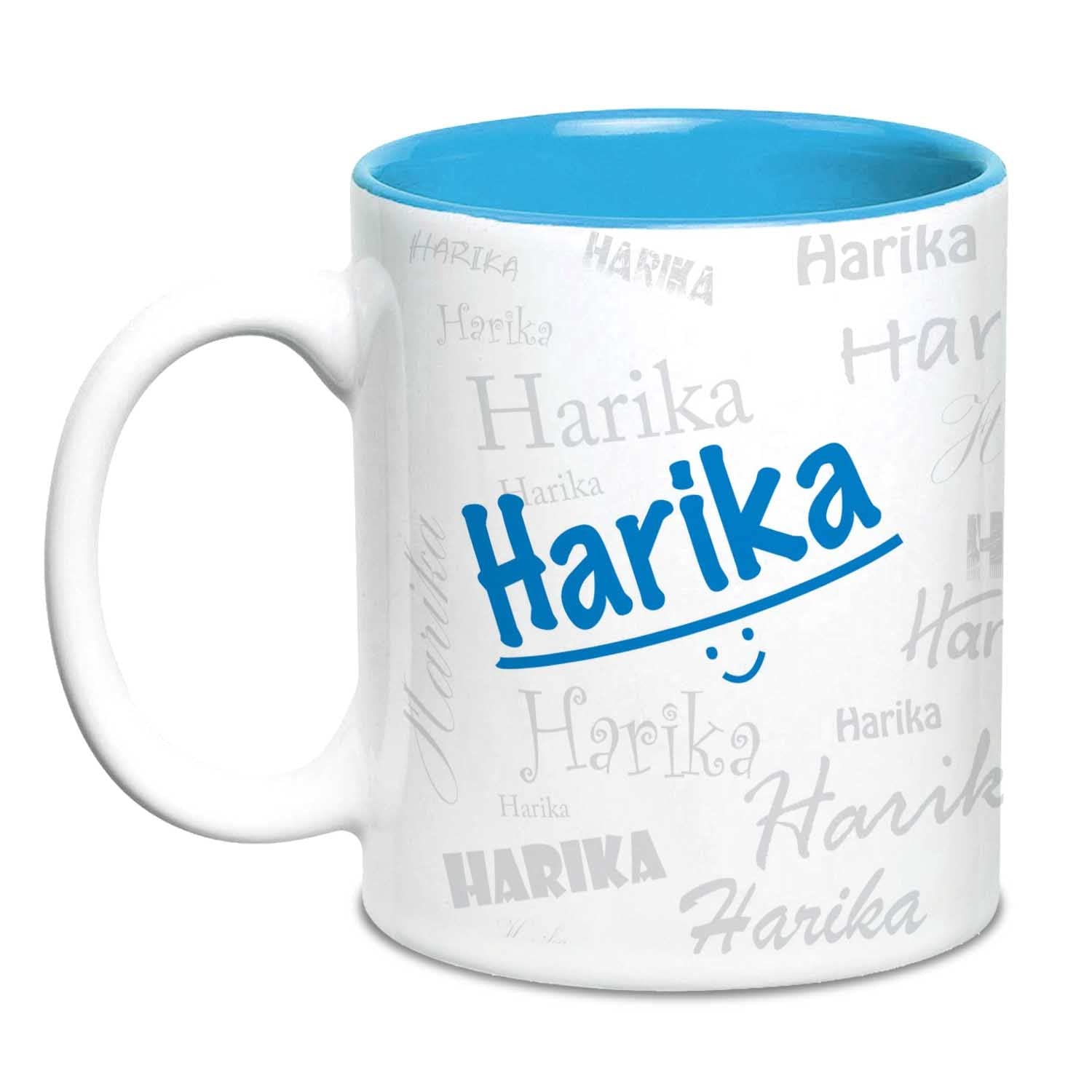 Hot Muggs Me Graffiti Mug - Harika Personalised Name Ceramic, 315ml, 1 Unit