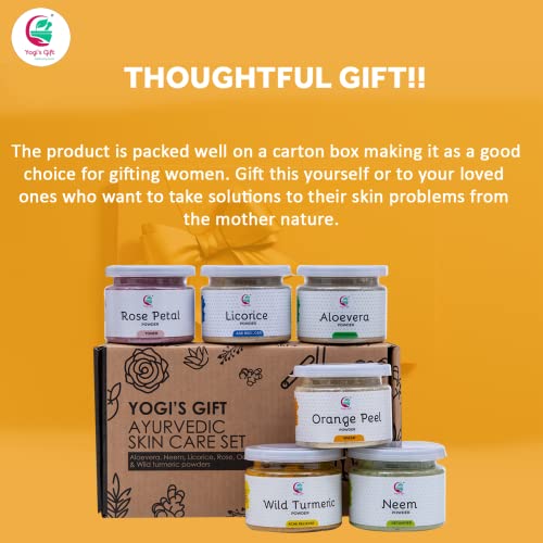Yogi’S Gift – Celebrating Health YGSKC Ayurvedic Skin Care Sampler | Six Powders In One Pack | Aloe Vera Powder, Rose Powder, Wild Turmeric Powder, Licorice Powder, Neem Powder & Orange Peel Powders 1Oz Each | Soap Making Ingredient thumb #5