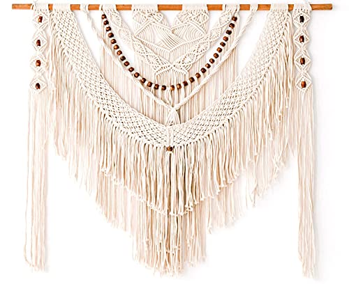 KnotzArt Large Macrame Wall Hanging, Boho Wall Decor, Boho Wall Art 38"W X 32"L for Room Decor, Bedroom Wall Decor, Living Room Decor, Kitchen Wall Decor, Nursery Decor, Macrame Wall DÃ©cor (38Wx32L)