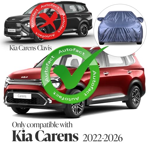 Image of Autofact Premium Car Cover for Carens | All Weather Water-Resistant Full Body Car Cover | Light-Weight Triple-Stitched Outdoor Shield with UV Protection, Dustproof & Heat-Resistant