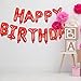 COLOURBOW Red Balloons Red Happy Birthday Balloons Banner 16 Inch Happy Birthday Sign Letter Balloons Happy Birthday Balloon for Girls Boys Adults Happy Birthday Decorations and Party Supplies
