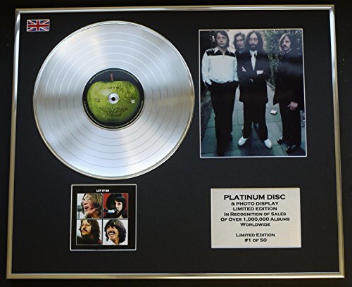 THE BEATLES/CADRE CD/DISQUE DE PLATINE ET PHOTO/ EDITION LIMITEE/ »LET IT BE » - Les Beatles, Paul McCartney, John Lennon, RIngo Starr, George Harrison THE BEATLES/CADRE CD/DISQUE DE PLATINE ET PHOTO/ EDITION LIMITEE/"LET IT BE"