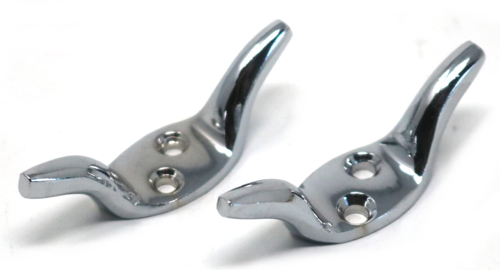 fiXte 2 x Polished Chrome Cleat Hooks 50mm