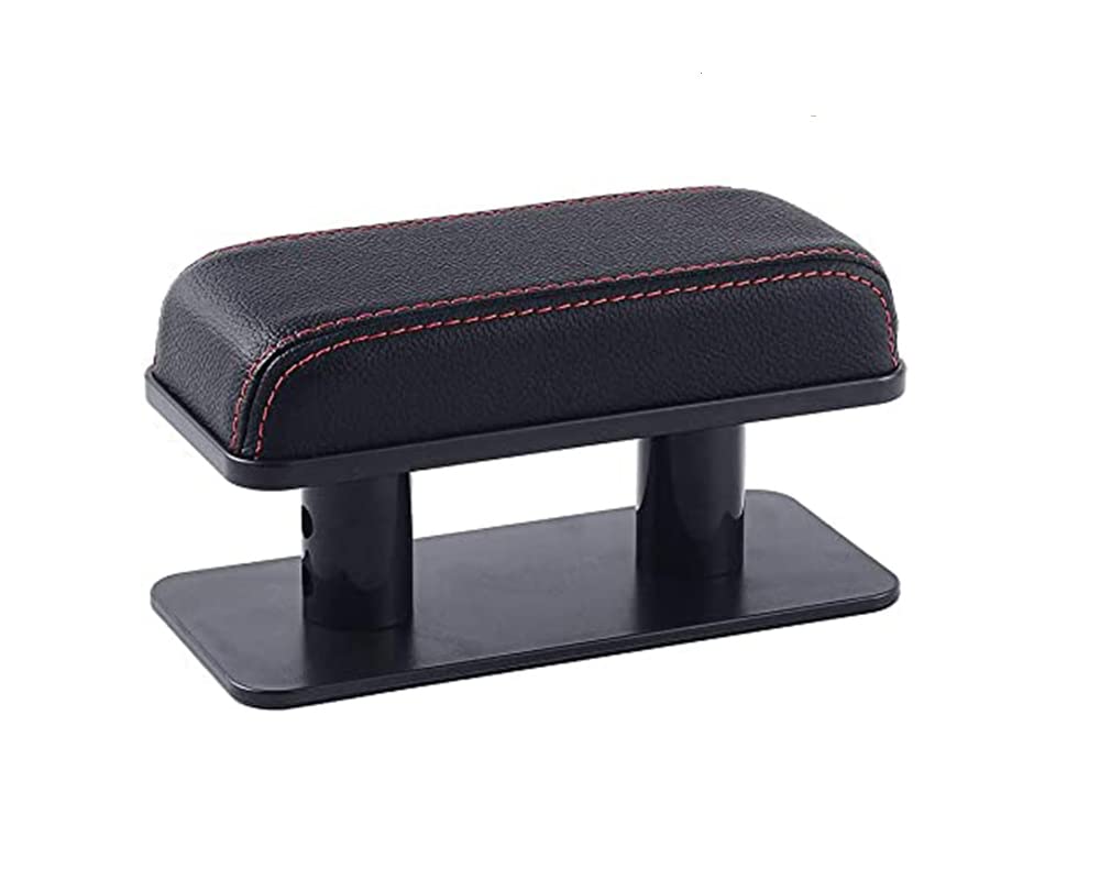 Automaze Adjustable Height Car Armrest Right Elbow Support Pad Anti-Fatigue Car Door Armrest Rest Pad (Black With Red Line)-image-32