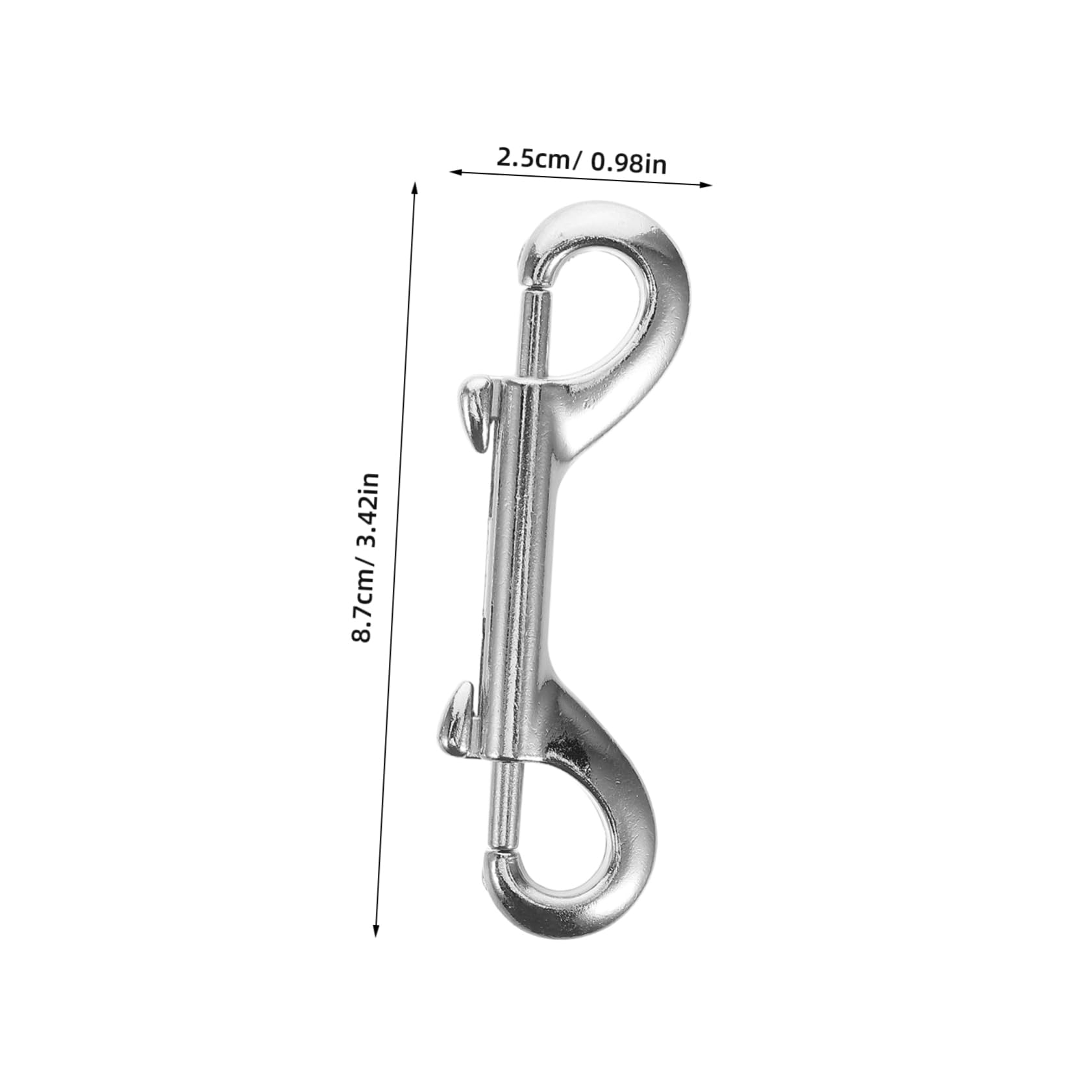 FUNOMOCYA 2pcs Quick Release Double Hook Zinc Alloy Metal Snap Buckle for Pet Carrier Fasteners Leash Clip Replacement Collar Buckle for Outdoor Indoor Use