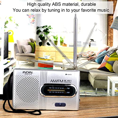 Rádio de bolso portátil, mini reprodutor de rádio AM FM, alto-falante de mídia de rádio, reprodutor