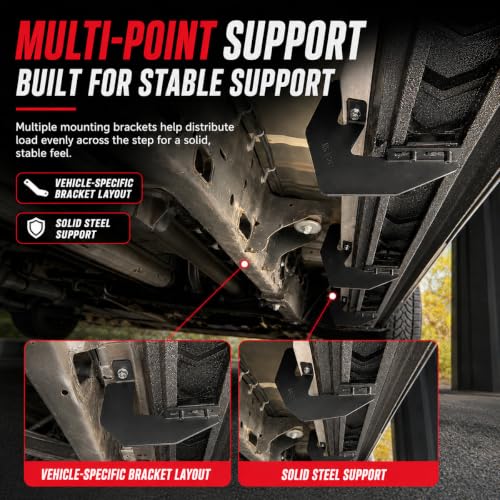 Image of Running Boards Side Steps Fit for Ford Ranger SuperCrew Cab 2019-2026