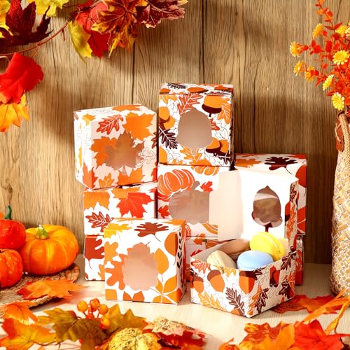 Dispowreath-24-Pcs-Fall-Treat-Boxes-with-Window-Yellow-Maple-Leaf-Pumpkin-Printed-Candy-Cookie-Boxes-Paper-Gift-Container-Autumn-Party-Favor-Boxes-for-Fall-Thanksgiving-Cookie-Goodie-Candy-Party Dispowreath 24 Pcs Fall Treat Boxes with Window Yellow Maple Leaf Pumpkin Printed Candy Cookie Boxes Paper Gift Container Autumn Party Favor Boxes for Fall Thanksgiving Cookie Goodie Candy Party