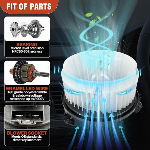 Image of AC Heater Blower Motor with Fan Fit for Toyota 4Runner 2003-2009, for Lexus GX470 2003-2007, Replacement for OE# 700062, 8710335060, 8710335070