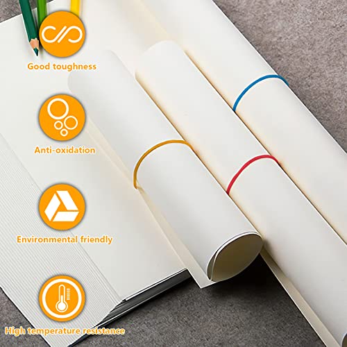 Elastic Bands, 200 Pcs Colorful Rubber Bands, Elastic Rubber Bands for Office, Home, School Supplies (4 Colors) image 4