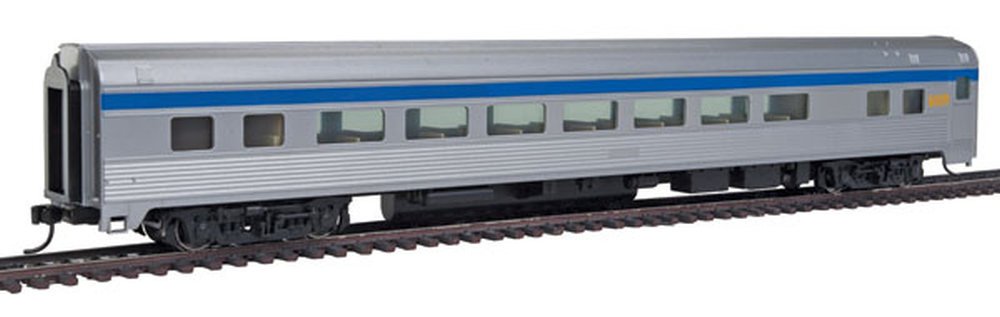 Walthers 30009 85' Budd Large-Window Coach - Ready to Run - Via Rail Canada (Silver, Blue, Yellow)