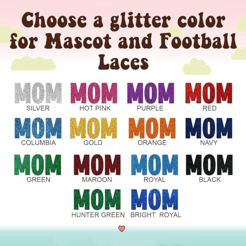 Custom Glitter Football Shirt for Women, White, 3X-Large, Short Sleeve, Game Day Shirts4