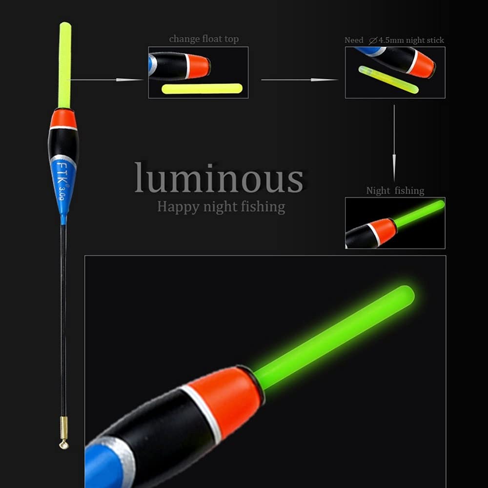 Fishing Floats 5pcs Mix Size Fir Fishing Bobbers Floats Vertical Buoy Floating Fishing Tackle Carp Fishing (Color : Style-4) (Style)