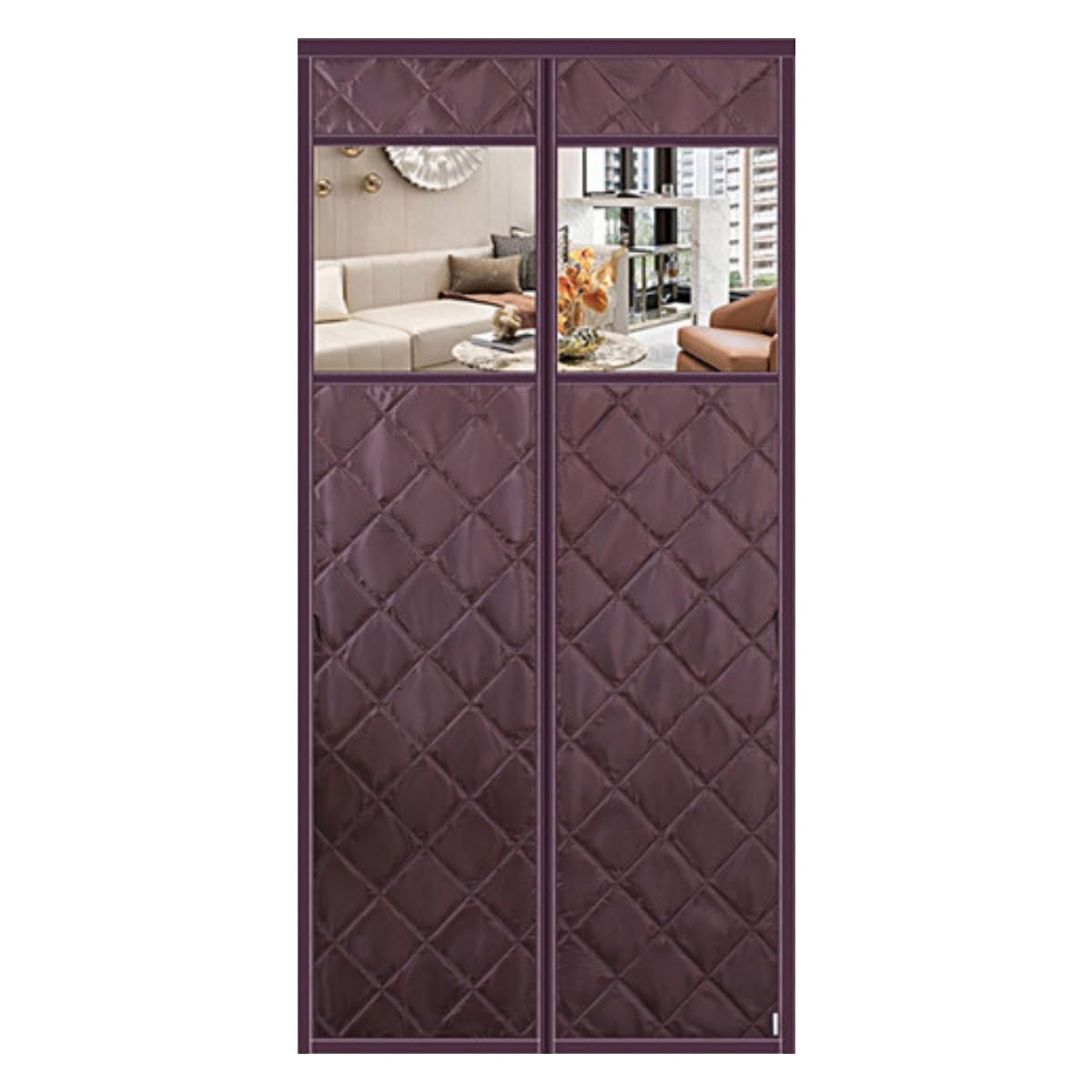 Couverture de porte à isolation thermique magnétique pour stopper les courants d'air froid