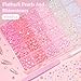 9000 Pcs Flatback Nail Pearl and Jelly Resin Rhinestones for Crafting, Mixed Size 3-8mm Resin Rhinestones and Pearls Nail Jewels, Pink White Flatback Bedazzling Gems Jewels for Crafts Clothes Shoes