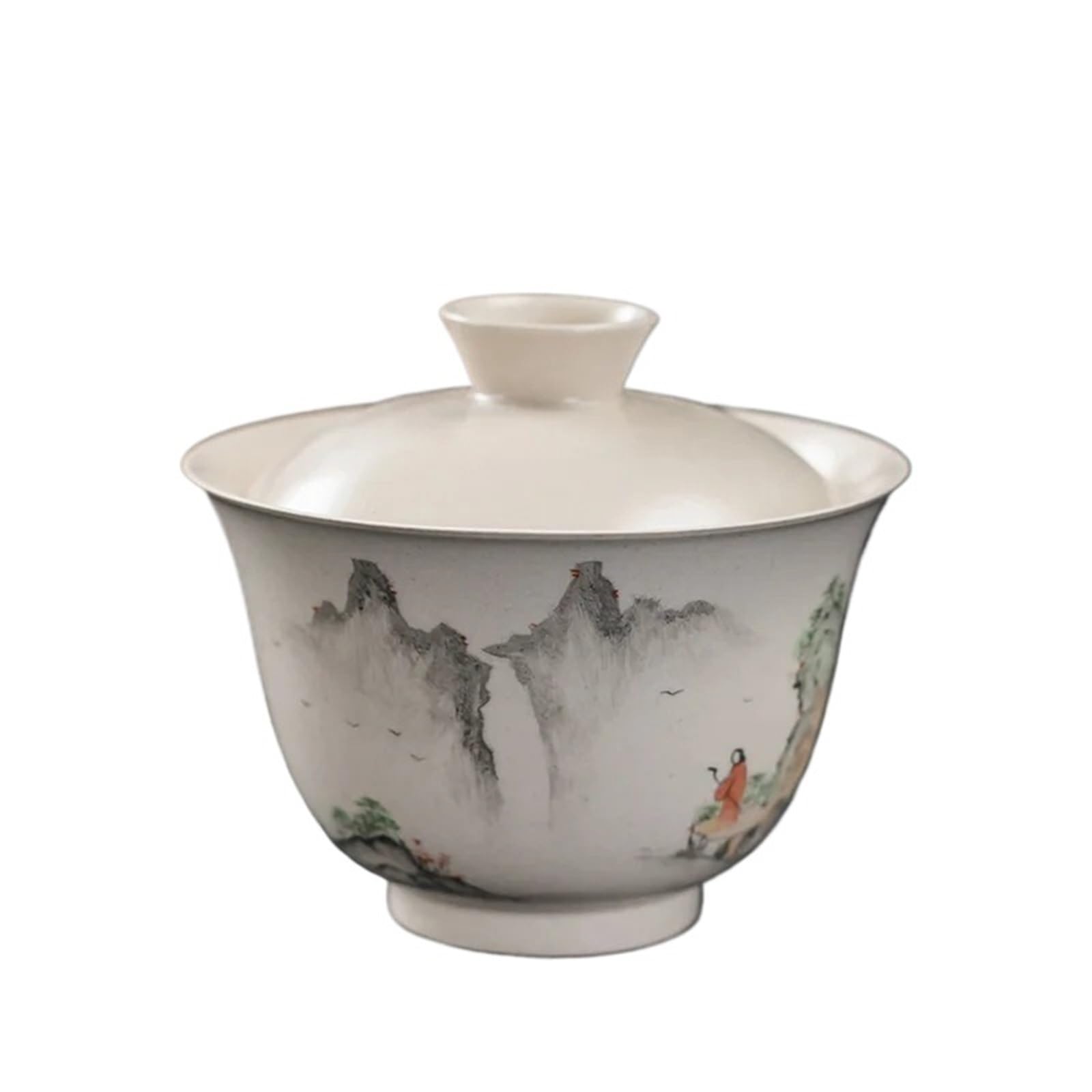 Ręcznie robiona kaligrafia Gaiwan retro trawa drewno popiół krajobraz herbata Tureen gospodarstwo domowe herbata warzenie pokrywa miska ozdoby do herbaty