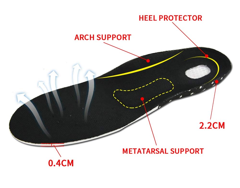 1 par de Plantillas de Gel de Silicona Suave para Correr Deportivas para pies, Hombre y Mujer, Almohadilla ortopédica, Suela de Zapatos(L)
