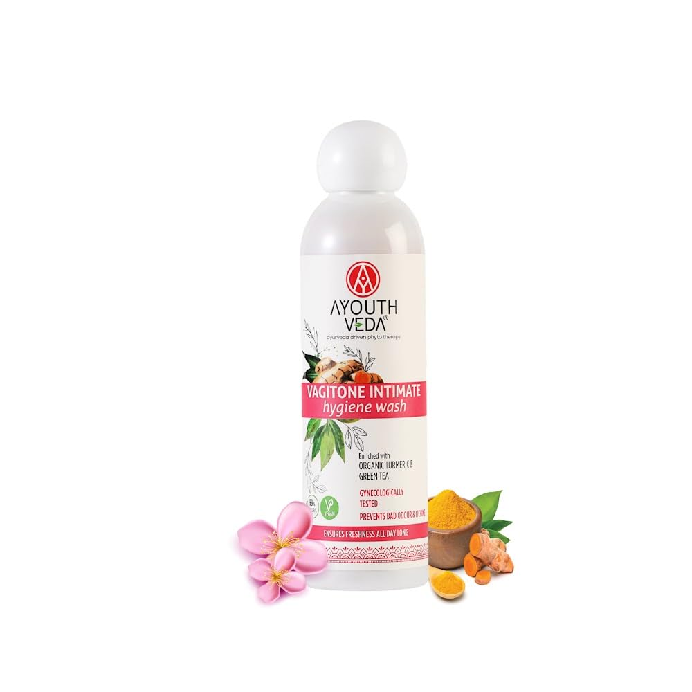 Ayouthveda Vegan Intimate Wash for Women, 180 ml - Anti-Infection Feminine Hygiene, Natural pH Balance