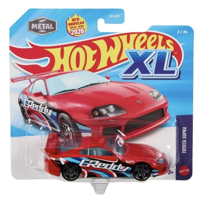 Hot Wheels XL Toyota Supra Rojo Escala 1:64 miniatura 1