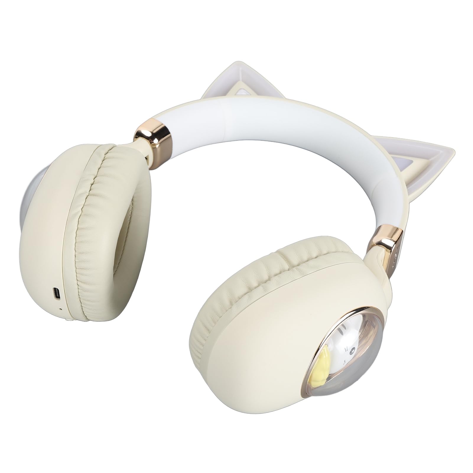 Cat Ear Bluetooth Headphones, Safe Sound Technology (Khaki)