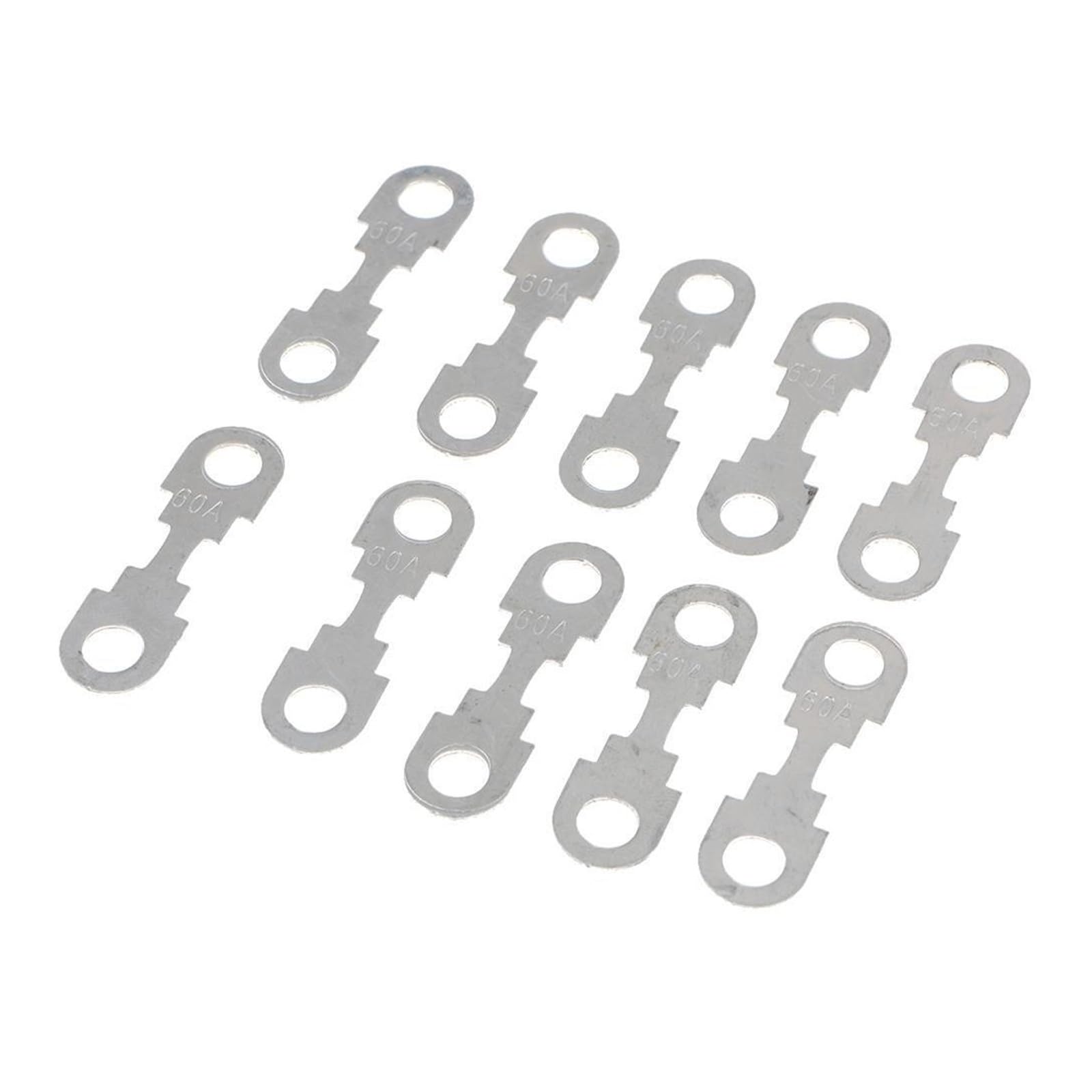 10Pcs 30-50A 32V Flat Metal Auto Fuse for VW for Audi for Seat for Skoda for Ford(30A)