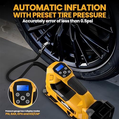 image for GUNOZE Cordless Tire Inflator Air Compressor for DeWalt 20V Max Batter