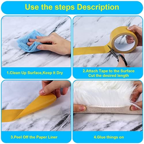 1.5inch x 33ft Double Sided Tape, Multifunctional Double Sided Tape Heavy Duty Super Sticky Double Sided Mounting Tape with Fiberglass Mesh for Home Office School