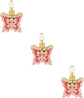 FRCOLOR 3 Peças Dispensador De Frasco De Perfume De Borboleta Dispensador De Perfume De Viagem Frasco Azul Dispensador De Perfume Difusor De Perfume Frasco De Perfume De Cristal De Vidro